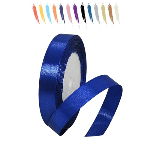 Königsblau 15mm Satinband 23 Meter, Polyesterband, verschönern Sie Ihre Bastelarbeiten und Feiern, ideal für Geschenkverpackungen, Dekorationen, Hochzeitsautoband, Bänder zum Basteln von MORAINJAY