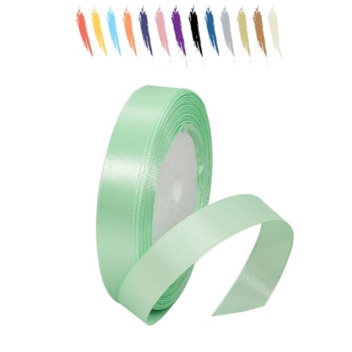 Smaragd 15mm Satinband 23 Meter, Polyesterband, verschönern Sie Ihre Bastelarbeiten und Feiern, ideal für Geschenkverpackungen, Dekorationen, Hochzeitsautoband, Bänder zum Basteln von MORAINJAY