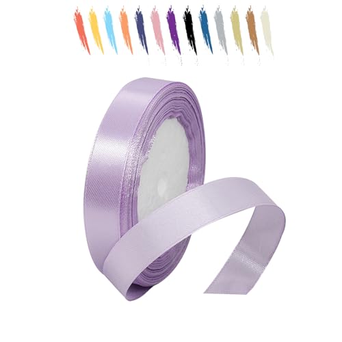 Veilchen 15mm Satinband 23 Meter, Polyesterband, verschönern Sie Ihre Bastelarbeiten und Feiern, ideal für Geschenkverpackungen, Dekorationen, Hochzeitsautoband, Bänder zum Basteln von MORAINJAY