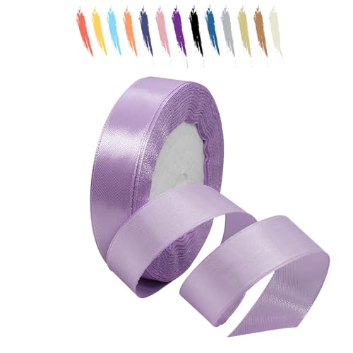 Veilchen 20mm Satinband 23 Meter, Polyesterband, verschönern Sie Ihre Bastelarbeiten und Feiern, ideal für Geschenkverpackungen, Dekorationen, Hochzeitsautoband, Bänder zum Basteln von MORAINJAY