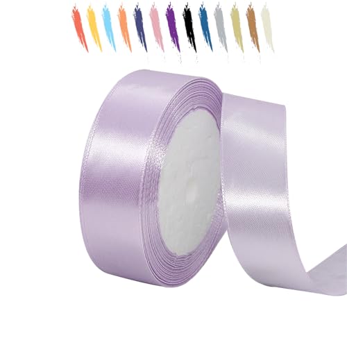 Veilchen 25mm Satinband 23 Meter, Polyesterband, verschönern Sie Ihre Bastelarbeiten und Feiern, ideal für Geschenkverpackungen, Dekorationen, Hochzeitsautoband, Bänder zum Basteln von MORAINJAY