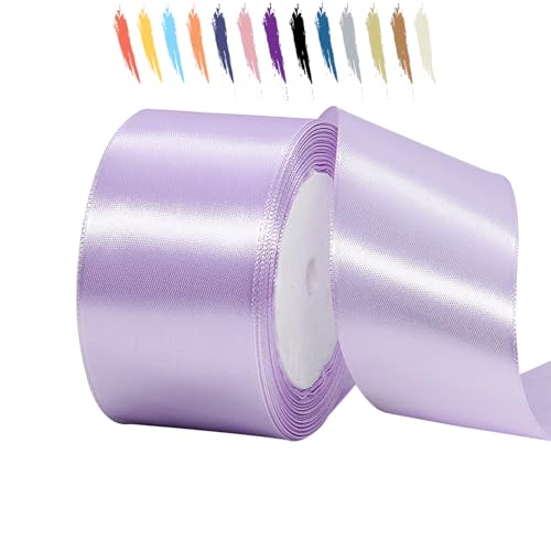 Veilchen 50mm Satinband 23 Meter, Polyesterband, verschönern Sie Ihre Bastelarbeiten und Feiern, ideal für Geschenkverpackungen, Dekorationen, Hochzeitsautoband, Bänder zum Basteln von MORAINJAY