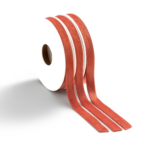 MORSUNBELA Samtband, 10mm Schleifenband 3 Rollen *4.5 m Geschenkband, Geschenkbänder für Hochzeit Party Valentinstag Geburtstag Geschenke, Terracotta von MORSUNBELA