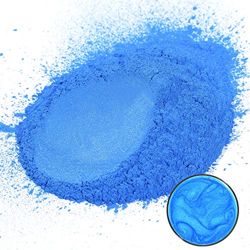 MOSUO Epoxidharz Farbe Metallic Farbpigmente, 50g Glitzer Seifenfarbe Set Mica Pulver Farbe Pigmente für Seifen Epoxidharz Epoxy Harz Gießharz Resin Beton Polyurethanfarbe Kosmetik, Magic Blau von MOSUO