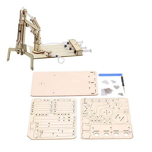 MOUMOUTEN Hydraulischer Holz-Roboterarm-Bausatz, DIY mechanisches Modell-Werkzeugset, Lernspielzeug für den Unterricht und das Mint-Lernen von MOUMOUTEN