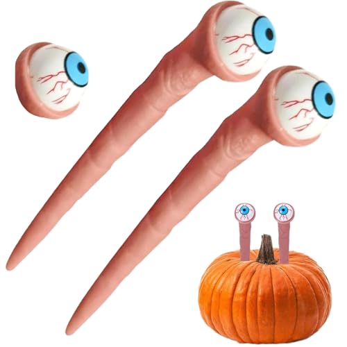 MOUNTTU 2 PCs Halloween Pflanze Augen Einsätze 6,7 Zoll Böse Augentor Pflanzen Augen Halloween Stakes gerissene Augapfeldekorationen für Innen im Freien im Freien Pflanzentopf Dekor aus von MOUNTTU