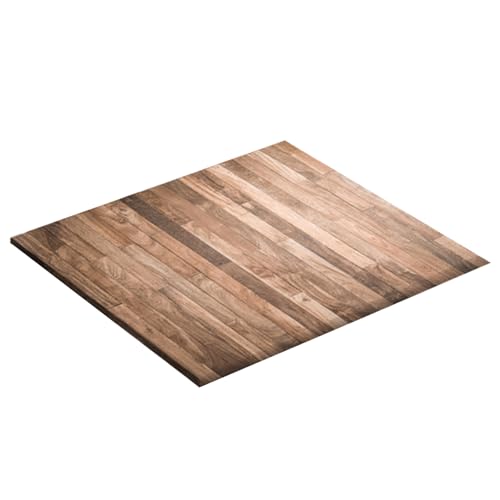 Quadratische Tischdecke, braune Holzkorn -Tischdecke, wasserdichte Polyester -Tischdecke, Nicht -Schlupfkarten -Tischabdeckung mit elastischer Kante für 40 x 40 Quadrattisch, Stil 2 von MOUNTTU