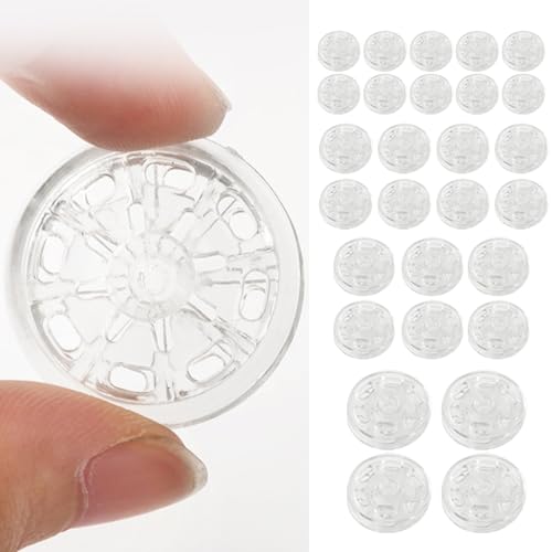 100 Paar Druckknöpfe Zum Annähen, 7/12/15/20mm Kunststoff Druckknöpfe Transparent, Druckknopf zum Annähen Nähen ür Geldbeutel Kleidern Geldbeutel Handtasche Handwerk DIY von MOVKZACV