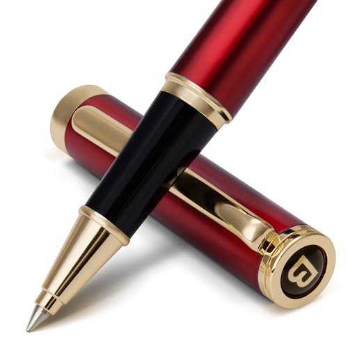 Luxus Rollerball Stift, 24k Gold Trim, Edle Und Elegante Designs, Schneider Tinte Refull, Beste Roller Kugelschreiber Geschenk Set Für Männer Und Frauen, Professional, Executive Office von MOWOT