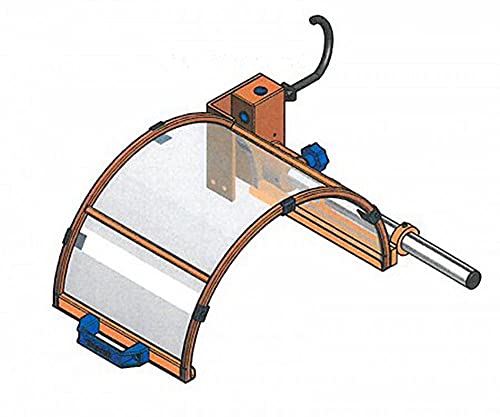 Drehmaschinen Schutzeinrichtung Schutzschirm klappbar Durchmesser 300-600 mm, Breite 180 mm, Schutzabdeckung Schutzscheibe Drehfutterschutz von MOWOTAS Partner of Industry