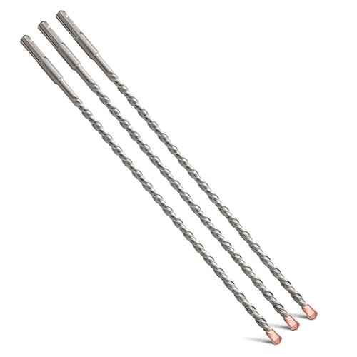 MOXPIFY 3tlg 8 x 310mm SDS Plus Bohrer mit Doppelwendel,Hammerbohrer Für Beton,Stein,Naturstein von MOXPIFY