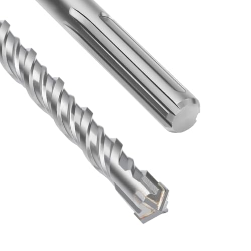 SDS Max Bohrer 16 x 340mm,Betonbohrer mit 4 Hartmetall Schneiden und Doppelwendel,Hammerbohrer Für Beton,Stein,Naturstein von MOXPIFY