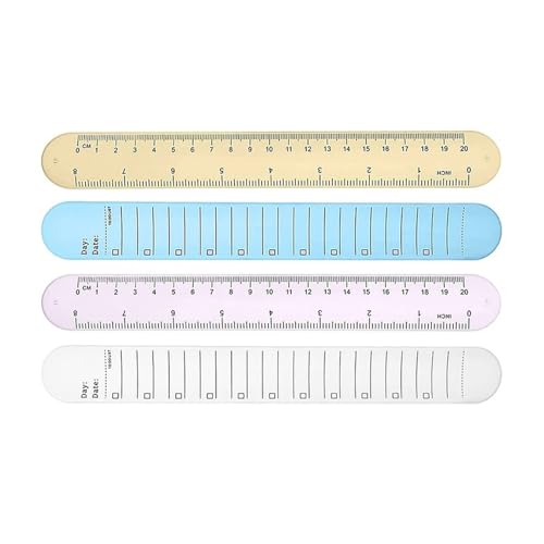 MOZALL Multifunktionale Slap Armbänder, Memos Pad, Lineal, beschreibbar, löschbar, Slap Armbänder für Memos Notizen Stundenplan von MOZALL