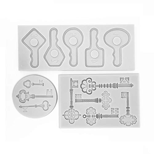 MOZALL Silikonform für Schlüsselanhänger im europäischen Stil, Epoxidharz, Ornamente, Anhänger, Schmuck, Basteln, Form für Valentinstagsgeschenk von MOZALL