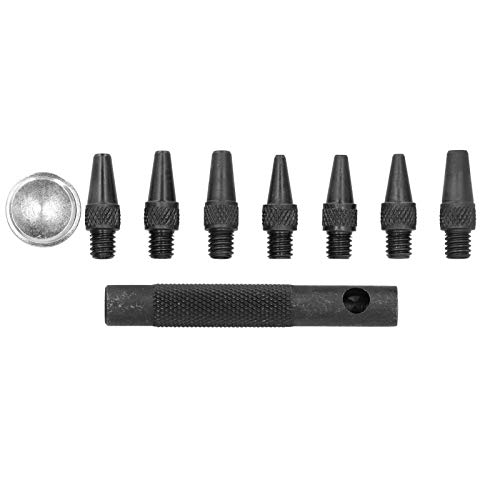 MOZUO Locher-Set, rundes Hohllocher-Set, runder Leder-Handwerks-DIY-Werkzeug mit austauschbarem Kopf, Kombinationsstahl 2–5 mm von MOZUO