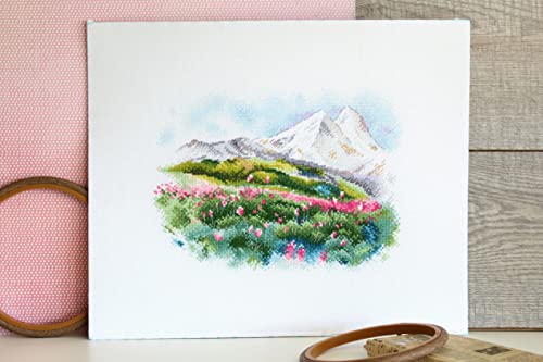 MP Studia Counted Cross Stitch Kit on Linda 27ct Canvas Elbrus Summer A-044/SA-044 von MP Studia