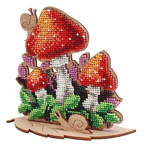 MP Studia Kreuzstich-Stickset für Erwachsene und Anfänger, Pilze, Amanita, 12 x 13 x 6 cm von MP Studia