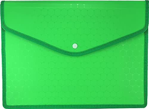 MPM Quality Plastic folder for documents - Dokumententasche Sichttaschen mit druckknopf und Kleine Tasche für Dokument Speicherung von MPM Quality