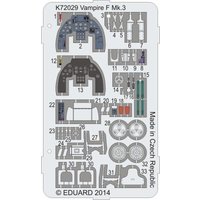 Vampire F Mk.3 Coloured photo-etched parts von MPM