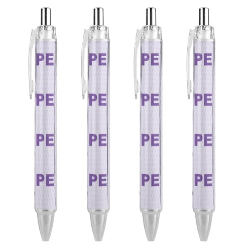 MPUTEOY Alzheimer's Disease Awareness Month Purple Ribbon Kugelschreiber Retractable Pens Black Writing Pen Office Ball Point Pen Work Pens von MPUTEOY