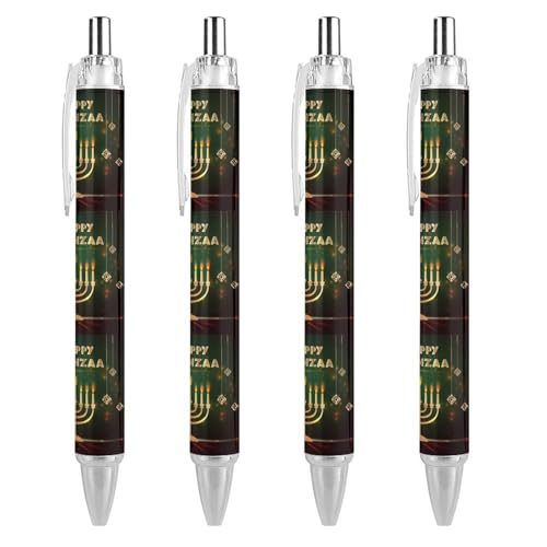 MPUTEOY Happy Kwanzaa African Heritage Holiday Kugelschreiber Retractable Pens Black Writing Pen Office Ball Point Pen Work Pens von MPUTEOY