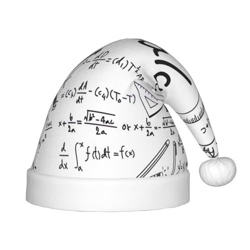 MQGMZ Mathe Geometrie Geek Calculus Print Weihnachten Party Cap Santa Beanie Mütze Xmas Stirnband für Outdoor Xmas Hat Stirnbänder von MQGMZ