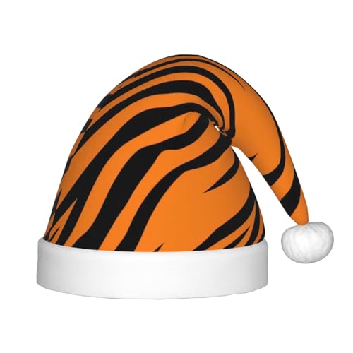 MQGMZ Weihnachtsmütze, Weihnachtsmannmütze, Leopardenmuster, orangefarbener Tiger, Leopardenmuster, Weihnachtsmannmütze, Stirnbänder von MQGMZ