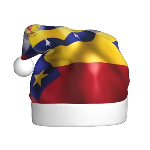 MQGMZ Weihnachtsmütze mit Venezuela-Flagge für Erwachsene, Weihnachtsmütze, Partyhüte für Erwachsene, Weihnachtskostüme von MQGMZ