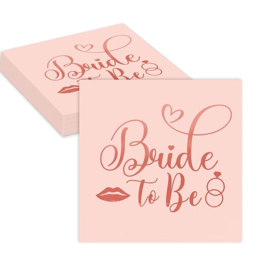 20 Stück Bride To Be Servietten,Servietten Jga Frauen,Rosegold Servietten Bride,Jga Deko Frauen,Bride To Be Deko,Bride Servietten,Junggesellenabschied Frauen Servietten von MQIAN