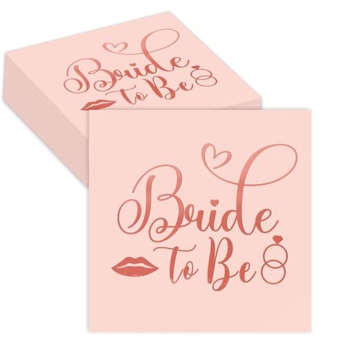 40 Stück Bride To Be Servietten,Servietten Jga Frauen,Rosegold Servietten Bride,Jga Deko Frauen,Bride To Be Deko,Bride Servietten,Junggesellenabschied Frauen Servietten von MQIAN