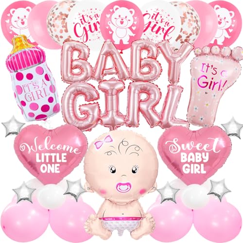 Babyshowerparty Deko Mädchen,Babyparty Deko Mädchen,Its A Girl Welcome Home Baby,Welcome Baby Girl,Baby Shower Deko Girl,Baby Party Dekoration Mädchen,Baby Girl Deko,Its A Girl Deko von MQIAN