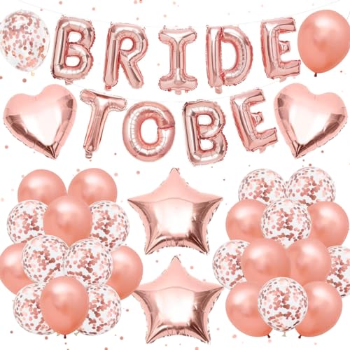 Bride to Be Deko,Bride to Be Luftballons,JGA Deko Frauen,Bride to Be Girlande,Deko Junggesellinnenabschied Frauen,Braut to Be Deko Accessoires,JG (C) von MQIAN