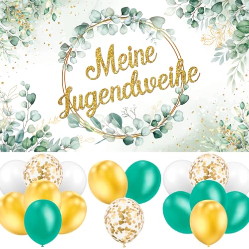 Jugendweihe Deko,Jugendweihe Banner,Jugendweihe Deko Set,Jugendweihe Deko Junge,Jugendweihe Deko Mädchen,Luftballons Jugendweihe,Jugendweihe Ballon,Jugendweihe Girlande,Jugendweihe Geschenke von MQIAN