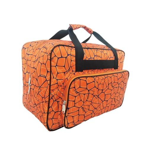 MQOYDCHL NäHmaschinentasche Multifunktionale Reisetasche, Sport-Fitness-Tasche, Aufbewahrungstasche for Haushaltsnähmaschinen, wasserdicht, mit Mehreren Taschen FüR NäHmaschinen(Orange) von MQOYDCHL