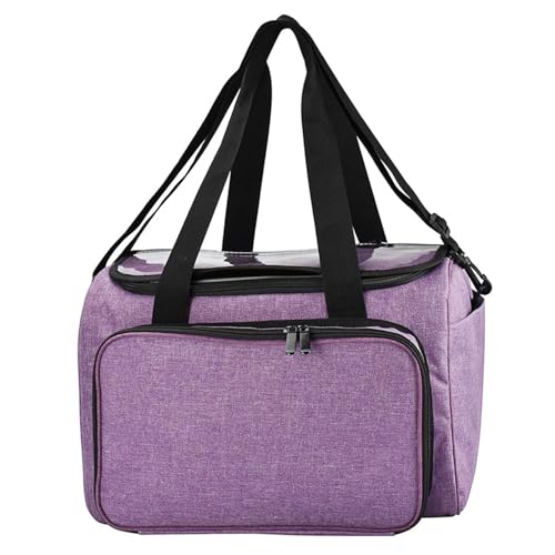 MQOYDCHL NäHmaschinentasche Nähmaschine Tasche Organizer Fall Lagerung Tasche Große Kapazität Reise Garn Lagerung Tote Organizer Tragen Stricken Tasche FüR NäHmaschinen(Purple) von MQOYDCHL