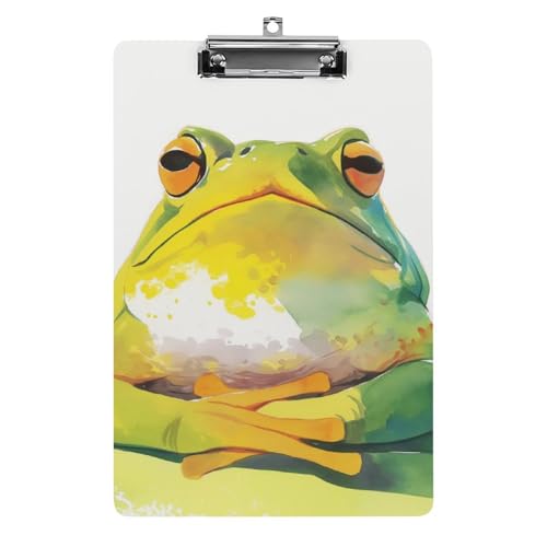 Acryl Klemmbretter Aquarell-Frosch Office File Folders Platte Klemmbrett Für Das Schreiben Malerei von MQSSYOA