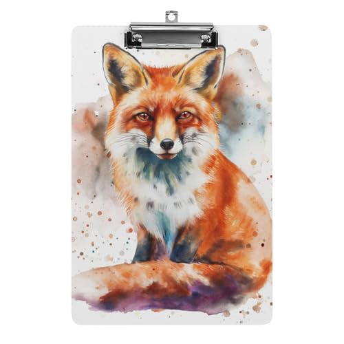 Acryl Klemmbretter Aquarell-Fuchs Office File Folders Platte Klemmbrett Für Das Schreiben Malerei von MQSSYOA