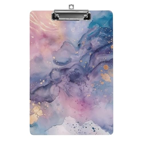 Acryl Klemmbretter Aquarell Galaxie Sterne Wolken Drucken Office File Folders Platte Klemmbrett Für Das Schreiben Malerei von MQSSYOA