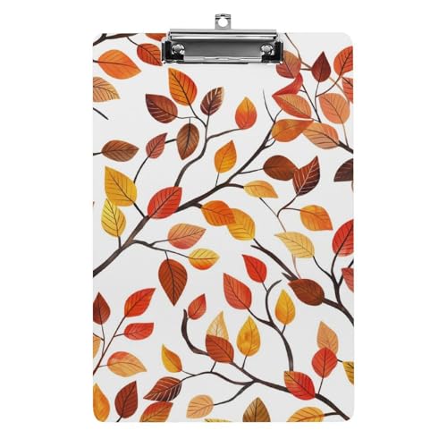 Acryl Klemmbretter Autumn Leaves Muster Office File Folders Platte Klemmbrett Für Das Schreiben Malerei von MQSSYOA