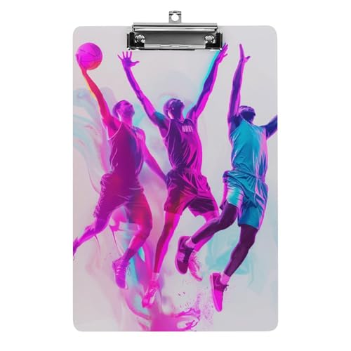 Acryl Klemmbretter Basketballspieler Office File Folders Platte Klemmbrett Für Das Schreiben Malerei von MQSSYOA