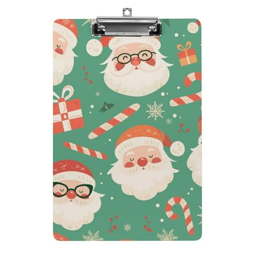 Acryl Klemmbretter Cute Christmas Santa Claus Pattern Office File Folders Platte Klemmbrett Für Das Schreiben Malerei von MQSSYOA