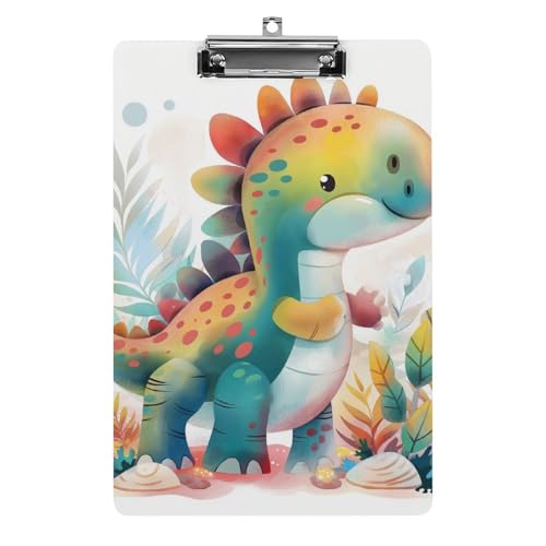 Acryl Klemmbretter Farbenfroher Dinosaurier Office File Folders Platte Klemmbrett Für Das Schreiben Malerei von MQSSYOA