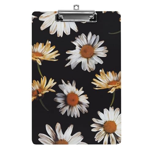 Acryl Klemmbretter Gänseblümchen Blumen Gänseblümchen Blossom Office File Folders Platte Klemmbrett Für Das Schreiben Malerei von MQSSYOA