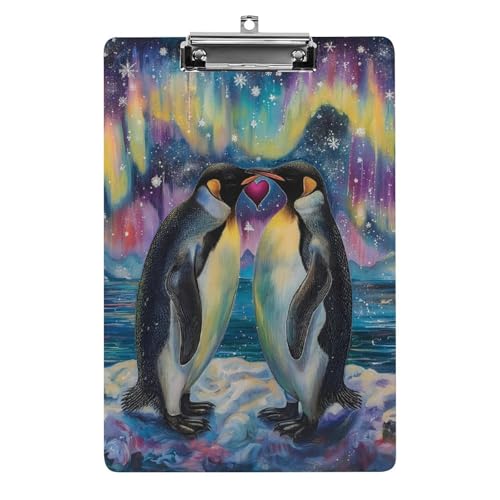 Acryl Klemmbretter Galaxie Hintergrund Pinguine Office File Folders Platte Klemmbrett Für Das Schreiben Malerei von MQSSYOA