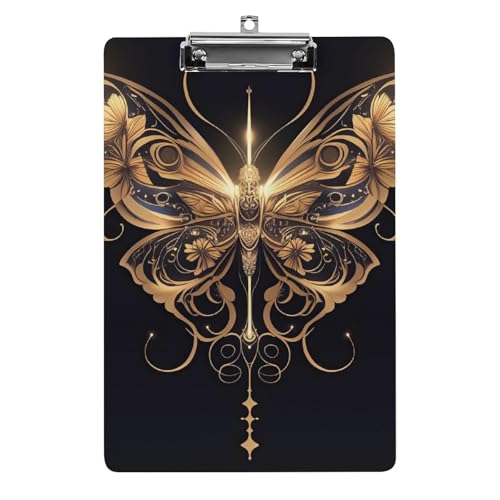 Acryl Klemmbretter Goldener Schmetterling Office File Folders Platte Klemmbrett Für Das Schreiben Malerei von MQSSYOA