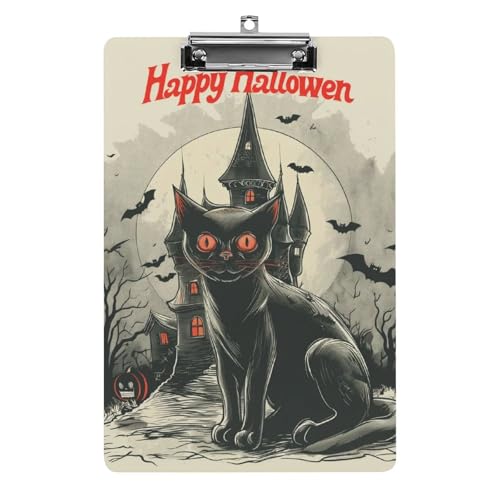 Acryl Klemmbretter Halloween Katze Office File Folders Platte Klemmbrett Für Das Schreiben Malerei von MQSSYOA