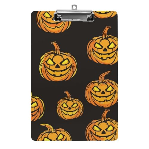 Acryl Klemmbretter Halloween Kürbisse Muster Office File Folders Platte Klemmbrett Für Das Schreiben Malerei von MQSSYOA