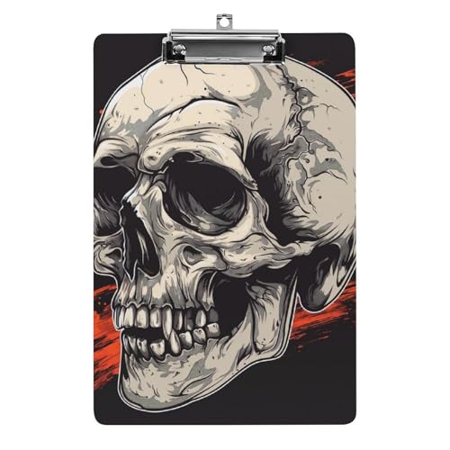 Acryl Klemmbretter Halloween Totenkopf Office File Folders Platte Klemmbrett Für Das Schreiben Malerei von MQSSYOA