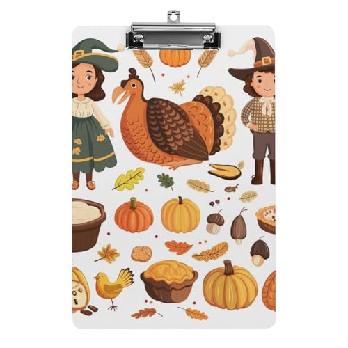 Acryl Klemmbretter Happy-Thanksgiving-Element Office File Folders Platte Klemmbrett Für Das Schreiben Malerei von MQSSYOA