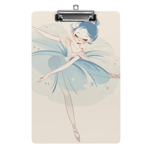 Acryl Klemmbretter Niedliche Ballerina Office File Folders Platte Klemmbrett Für Das Schreiben Malerei von MQSSYOA